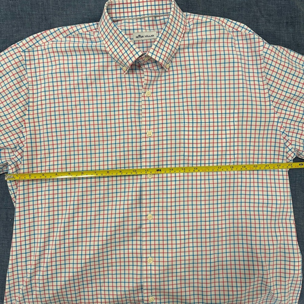 Peter Millar Multicolor Checkered Button Down Shi… - image 3